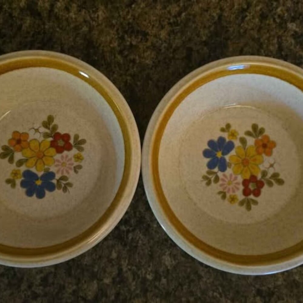 Mikasa Stone Manor Floribunda Bowls 2 piece set